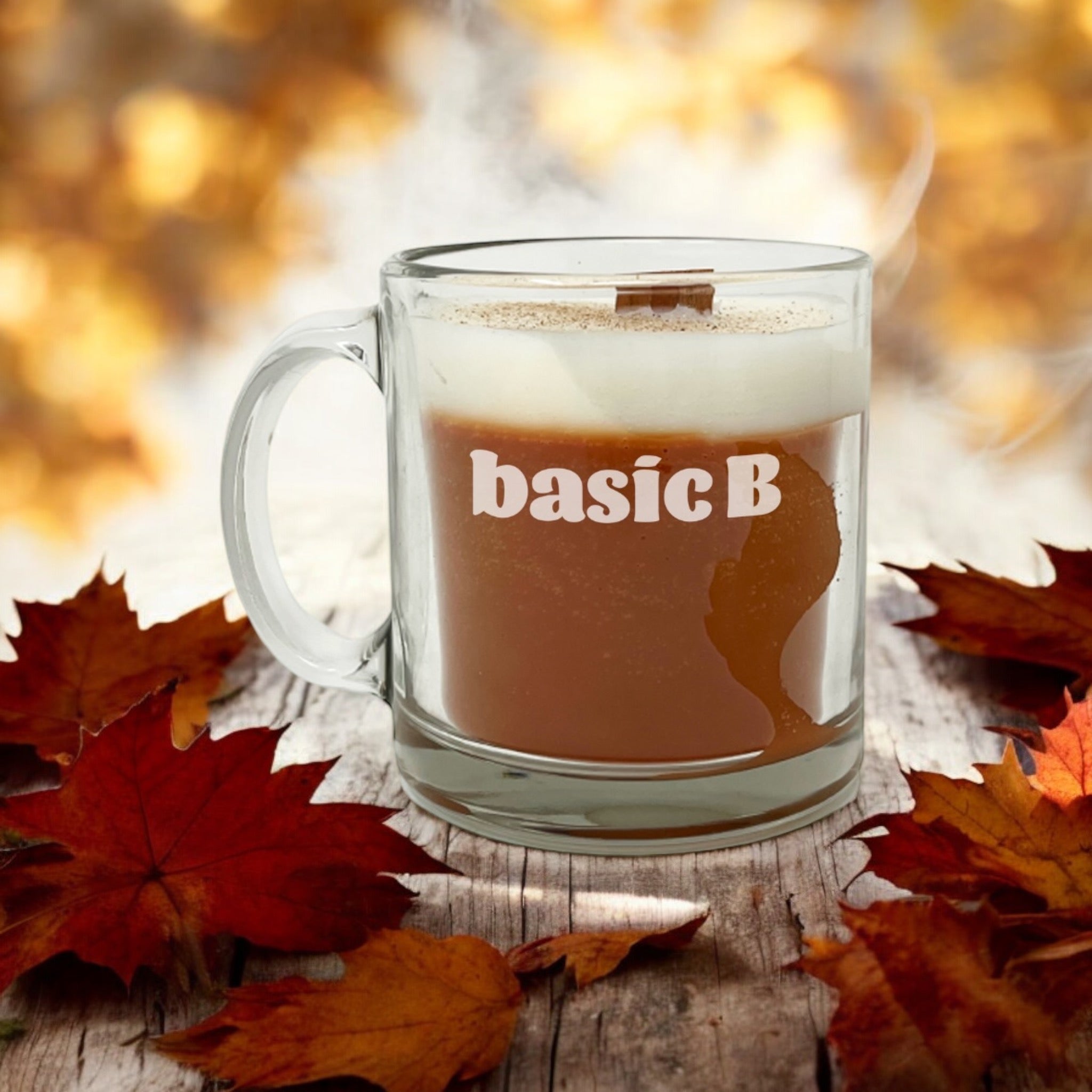 "Basic B" Pumpkin Spice Latte Wooden Wick Candle